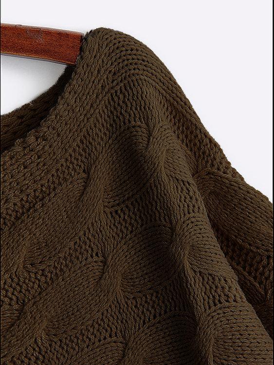 Lange Ärmel Reine Farbe Rundhalsausschnitt Pullover - CA Mode