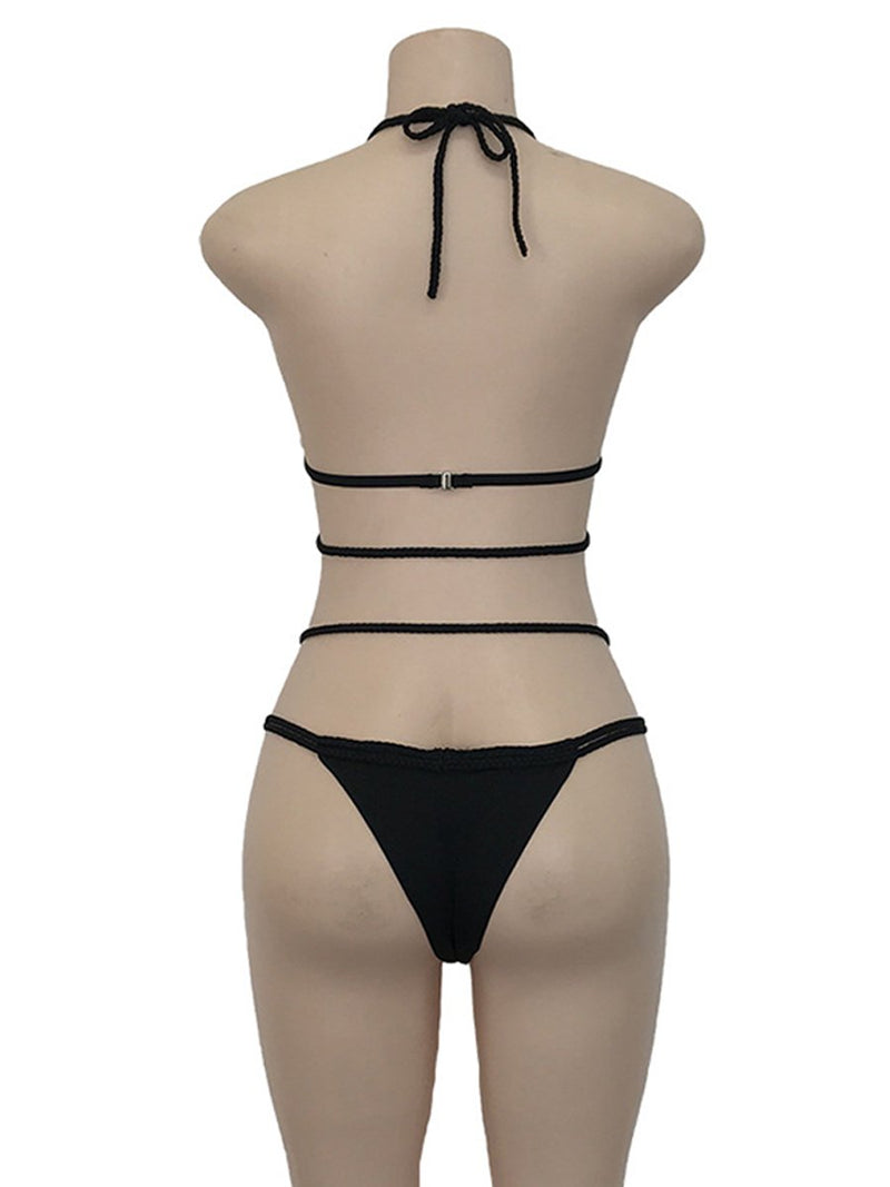 Neckholder Triangel Sexy Zweiteiliger Bikini Set