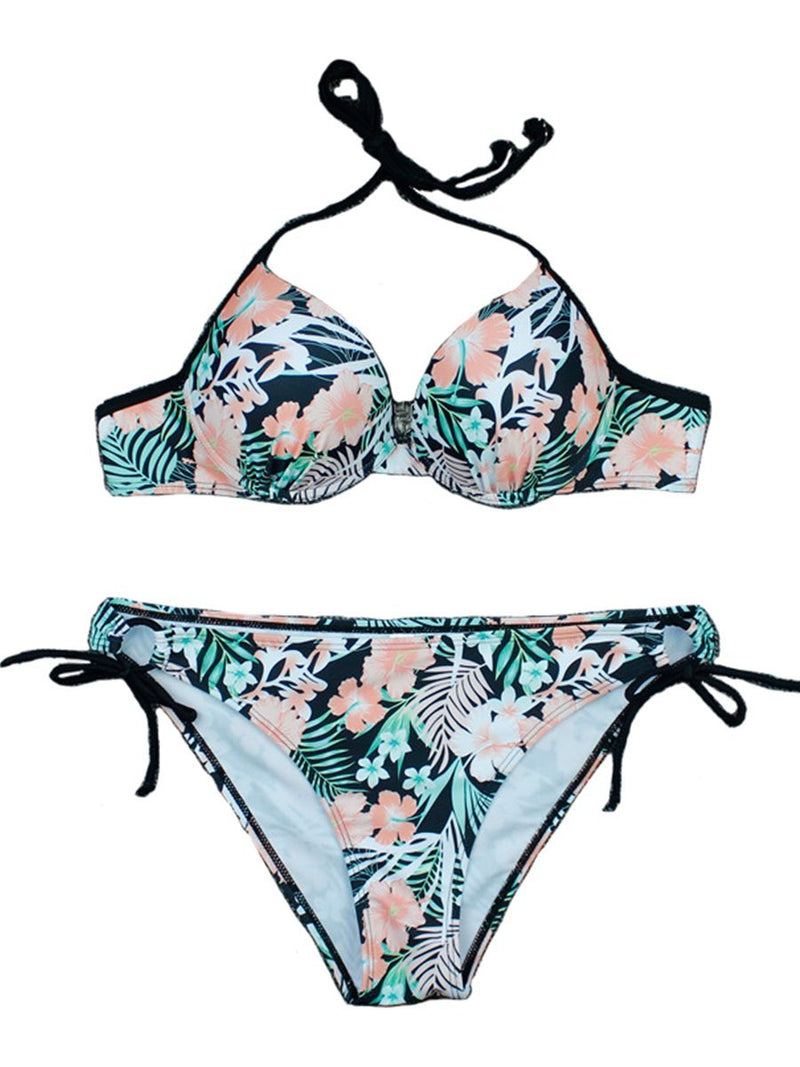 Blumenmuster Beach zweiteilig Bikini Set