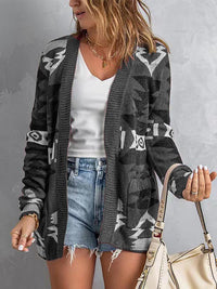 Open Front Long Sleeve Sweater Cardigan