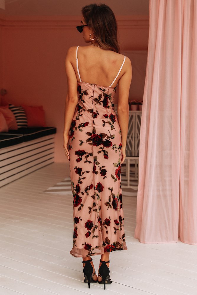 Ärmellos Blumen Gedruckt Sexy Rückenfrei Kleid - CA Mode