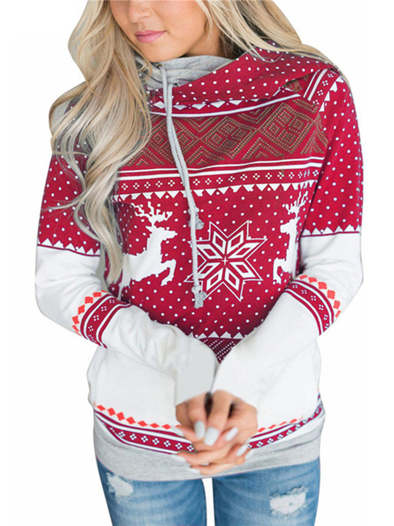 Weihnachten Gedruckt Winter Hoodie Sweatshirt - CA Mode