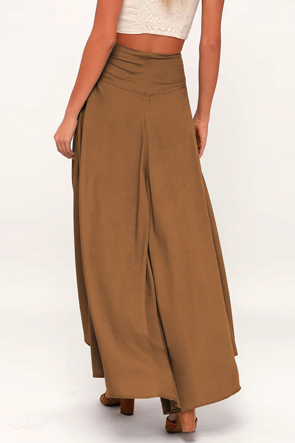 High Low Flare Shape Maxi Skirts