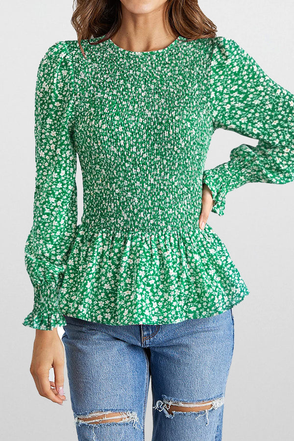 In the Moment Floral Smocked Top