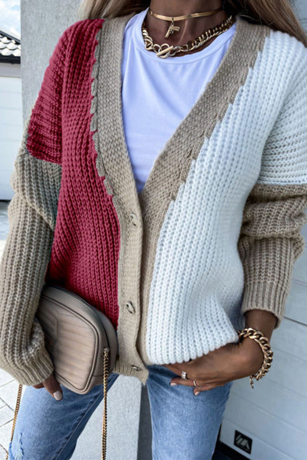 Block It Out Button Cardigan
